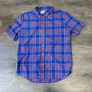 OLD NAVY Mens Oxford Short Sleeve Button Down Shirt, Size L Slim Fit